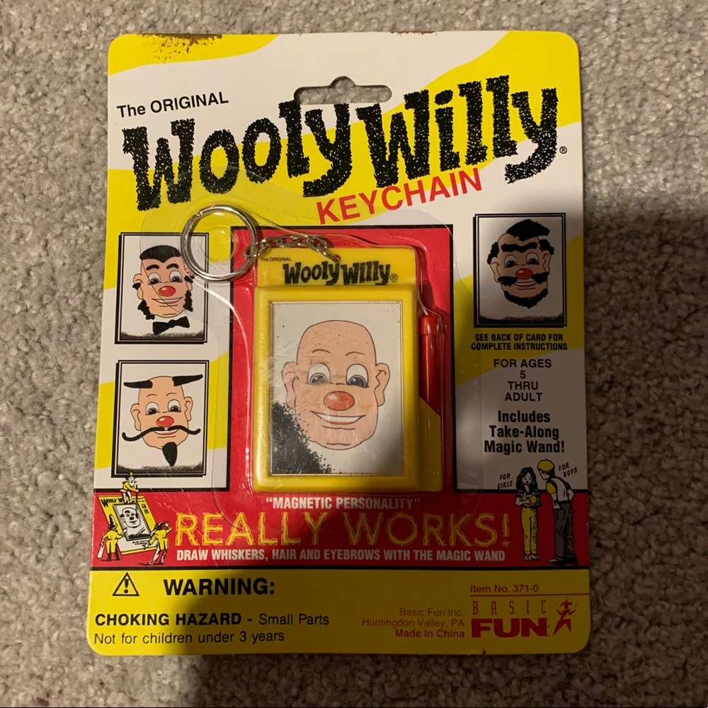 Vintage Wooly Willy keychain toy